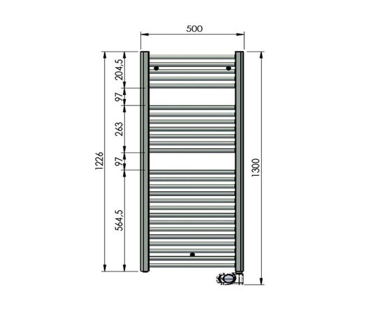 Полотенцесушитель zehnder aura 120x50 pbebz-120-50/mq черный в Актау фото № 2