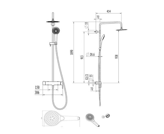 Душевая система villeroy boch embrace tvs1082000561 200 в Актау фото № 3