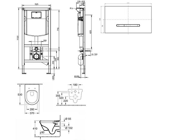 Комплект 4в1 villeroy&boch subway 2.0 5614r201 92216168 в Актау фото № 2