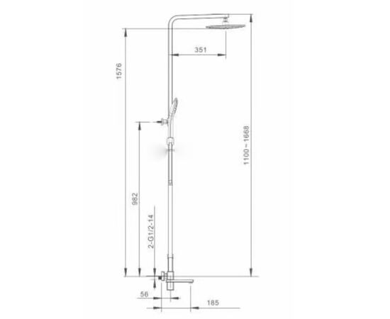 Душевая система gappo g2418-1 хром в Актау фото № 3