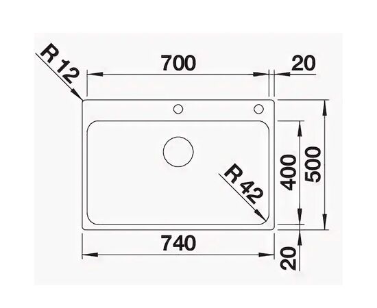 Кухонная мойка blanco solis 700-u (526125) под столешницу в Актау фото № 3