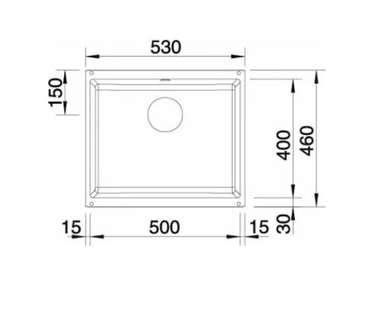 Кухонная мойка blanco subline 500-u антрацит (523432) под столешницу в Актау фото № 3