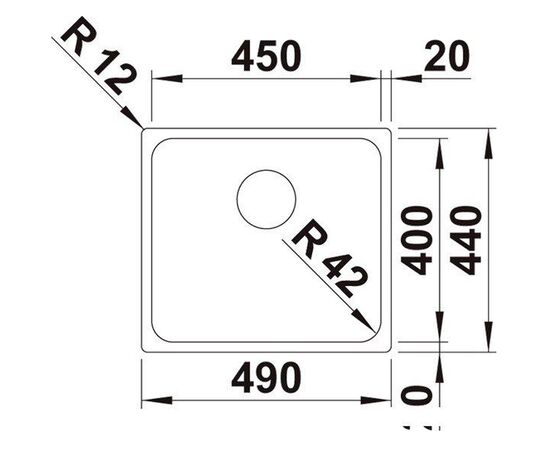 Кухонная мойка blanco andano 500-u (522967) под столешницу в Актау фото № 3