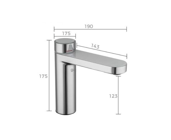 смеситель для раковины gappo g1095-1 хром в Актау фото № 3
