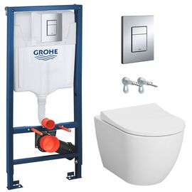 унитаз с инсталляцией 4в1 grohe rapid sl 38772001 7510b003-0075, безободковый в Актобе фото № 1