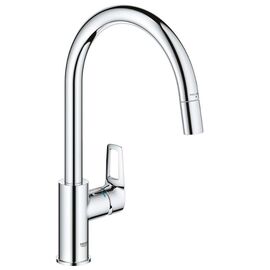 смеситель для кухни grohe bauloop 30543000, выдвижной излив, хром в Актобе фото № 1