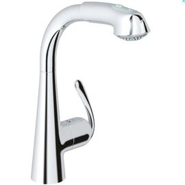 смеситель для кухни grohe zedra 32553000, выдвижной излив, хром в Актобе фото № 1