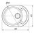 Кухонная мойка dr.gans берта 580, терра cmc, овальная, 58x47см в Актобе фото № 4