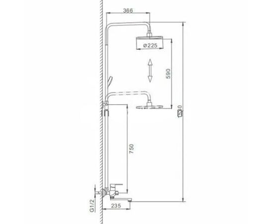 Душевая система frap f2442 черная в Актобе фото № 3