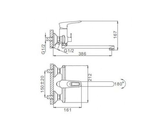 смеситель для ванны frap f2249-6 длинный в Актобе фото № 2