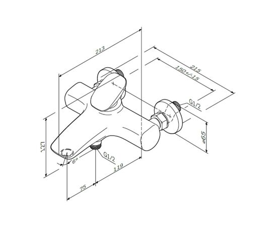 смеситель для ванны am.pm spirit v2.0 f70a10000 в Актобе фото № 3