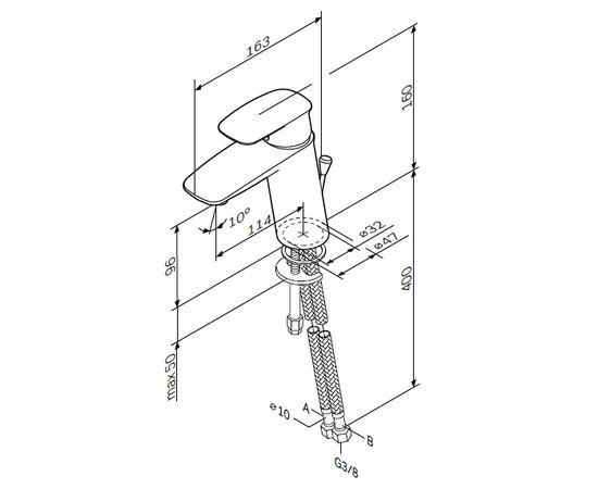 смеситель для раковины am.pm spirit v2.1 f71a02100 в Актобе фото № 4