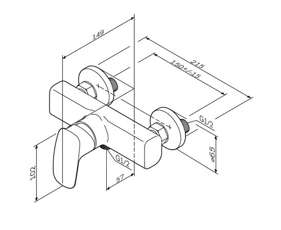 смеситель для душа am.pm spirit v2.1 f71a20000 в Актобе фото № 4