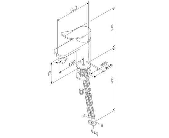 смеситель для раковины am.pm x-joy f85a02100 в Актобе фото № 2