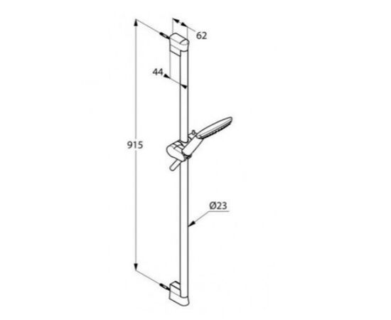 Душевой гарнитур kludi freshline 1s 6784091-00, длина штанги 90 см, цвет белый в Актобе фото № 2