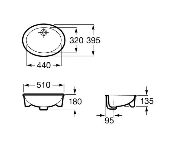 раковина встраиваемая roca neo selene 51*39,5 см 027049 в Актобе фото № 2