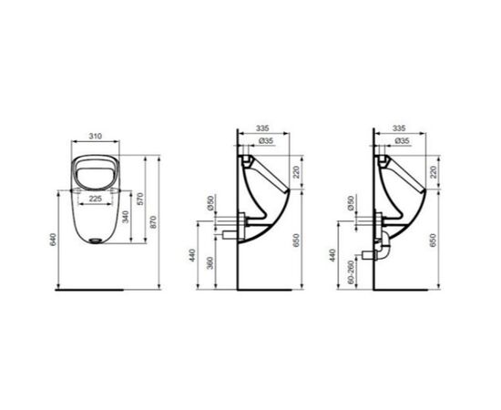 Писсуар ideal standard connect e567201 с верхней подводкой в Актобе фото № 2