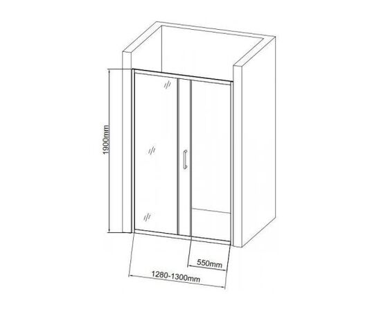 Душевая дверь aquanet 130x190 sd-1300a в Актобе фото № 4