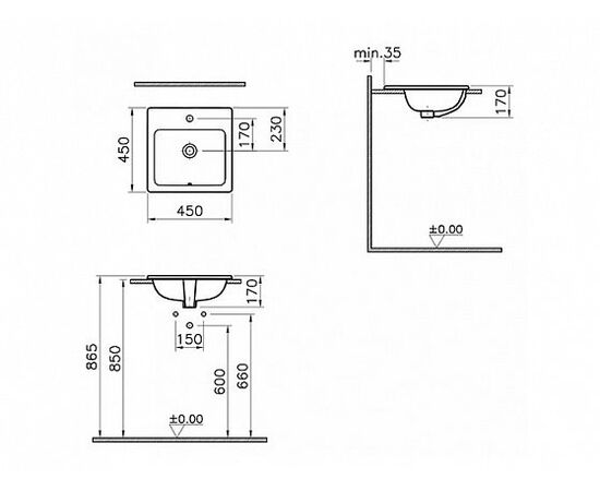 раковина встраиваемая vitra s20 5463b003-0001 в Актобе фото № 3