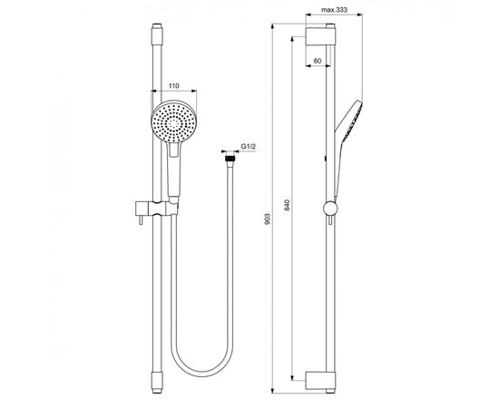 Душевой гарнитур ideal standard idealrain evo round l3 b2237aa в Актобе фото № 3