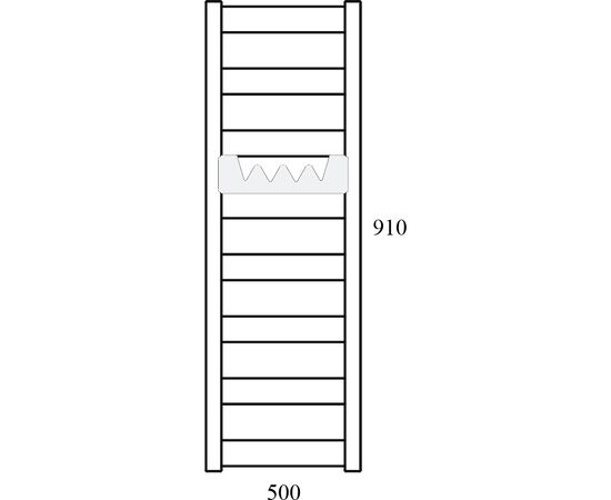 Полотенцесушитель электрический terma vivo + moa 50x91 черный, 300w в Актобе фото № 3