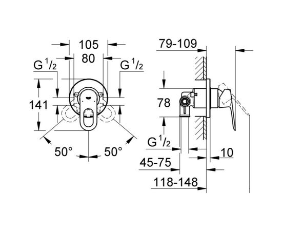 Готовое решение grohe bauloop 124895 для гигиенического душа скрытого монтажа в Актобе фото № 2