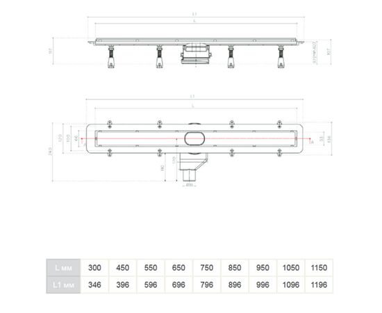 Душевой лоток pestan confluo frameless line 13701203 550мм black glass в Актобе фото № 7