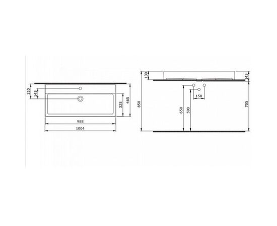 раковина накладная bocch milano 1378-001-0126 100*465 в Актобе фото № 3