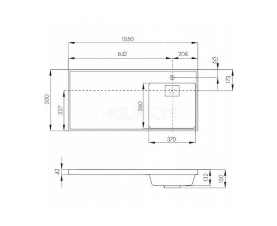 раковина столешница акватон лондри 1a72223klh010 105 см в Актобе фото № 3