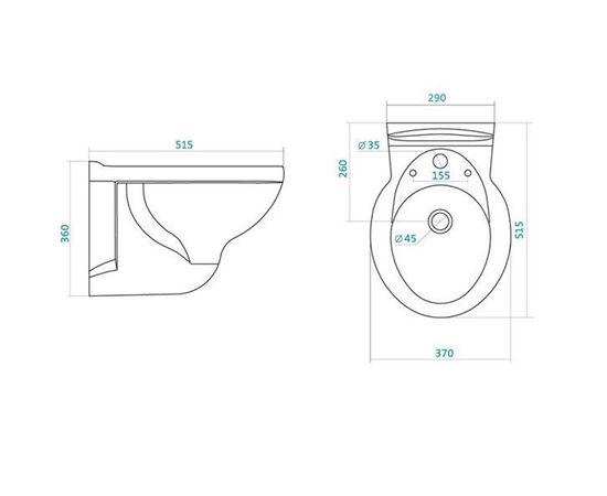 Биде santek консул 1wh301658 в Актобе фото № 2