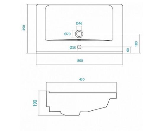 раковина на тумбу акватон миранда 1wh302251 80см в Актобе фото № 2