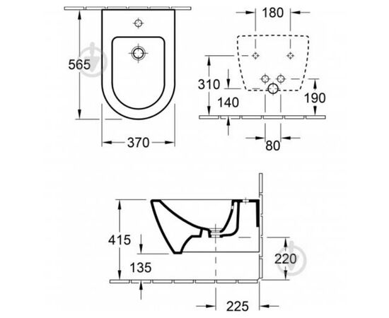 Биде villeroy & boch subway 2.0 54000001 в Актобе фото № 2