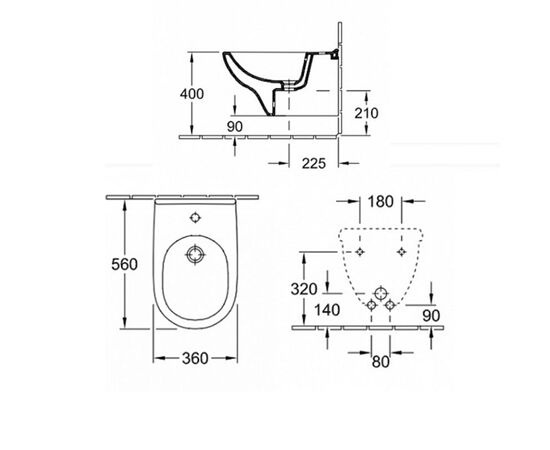 Биде villeroy & boch o.novo 54600001 белый альпин в Актобе фото № 3