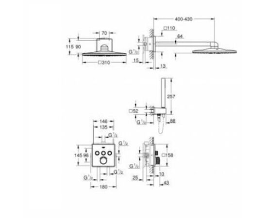 Душевая система grohe smartcontrol 34712000 встраиваемая в Актобе фото № 3