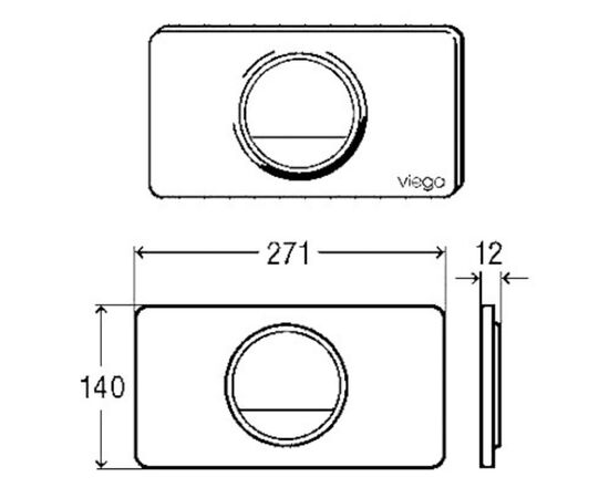 Клавиша смыва viega 654504 visign for style 13 хромированный пластик в Актобе фото № 2