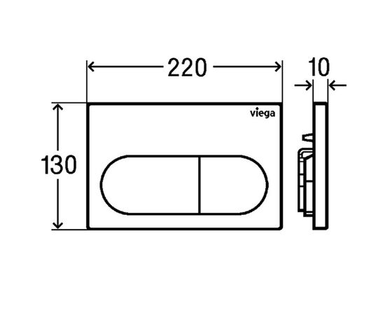 Клавиша смыва viega prevista 773762 visign for life 6, бел в Актобе фото № 2