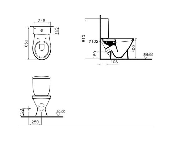 унитаз напольный vitra norm blum 9837b099-7202 с микролифтом в Актобе фото № 3