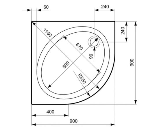 Поддон для душа ideal standard connect k198401 90х90 см в Актобе фото № 2