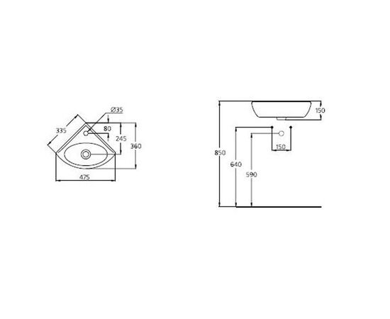 рукомойник ideal standard eurovit w420201 угловой в Актобе фото № 2