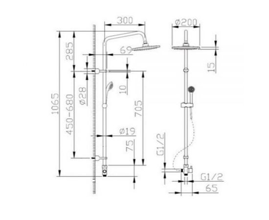 Душевая стойка bravat fit r d283cp-2-rus без смесителя в Актобе фото № 2