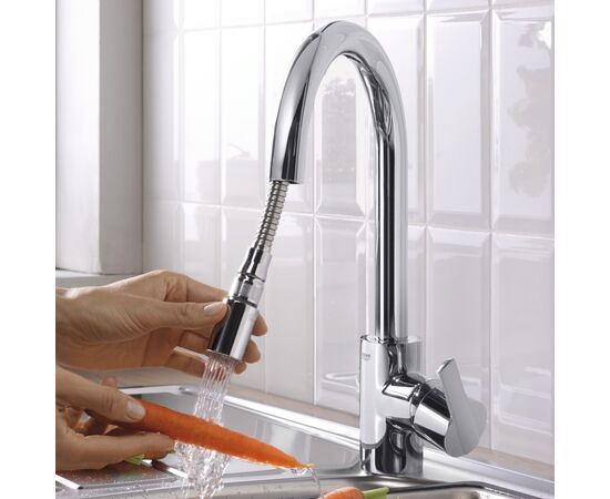 смеситель для кухни grohe eurosmart cosmopolitan 31481001, высокий излив, хром в Актобе фото № 2