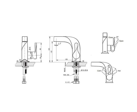 смеситель для раковины bravat wave f174108c-2 в Актобе фото № 3