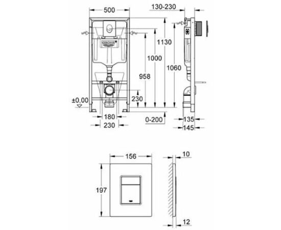 Инсталляция 3в1 grohe rapid sl 38772001 в Актобе фото № 2