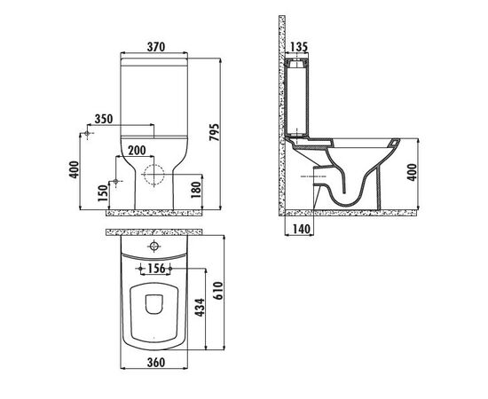 унитаз компакт creavit lara lr310/lr410/it5030 с функцией биде в Актобе фото № 2