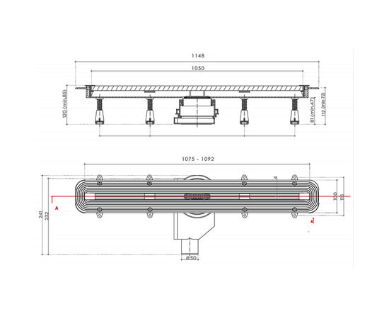 Душевой лоток pestan  confluo slim line 13100037 1050мм в Актобе фото № 5