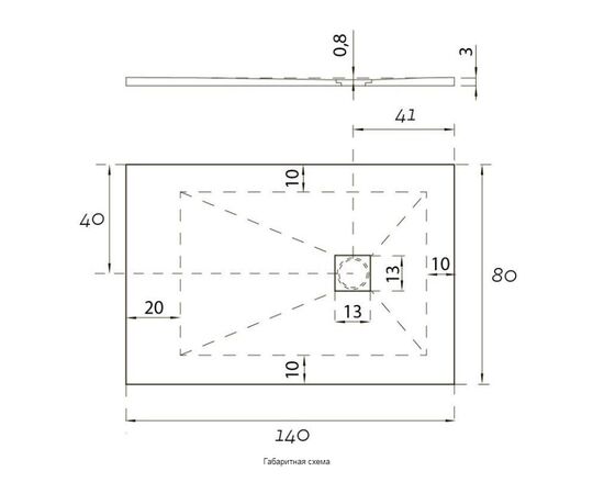 Поддон для душа hidronatur pleasure ats-140x80u-w в Актобе фото № 5