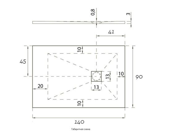 Поддон для душа hidronatur pleasure ats-140x90u-w в Актобе фото № 6