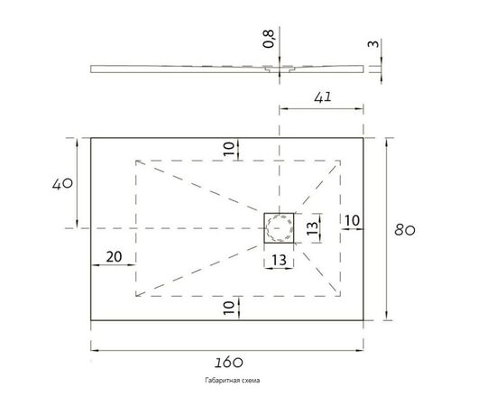 Поддон для душа aquanet hidronatur pleasure  ats-160x80u-w в Актобе фото № 6