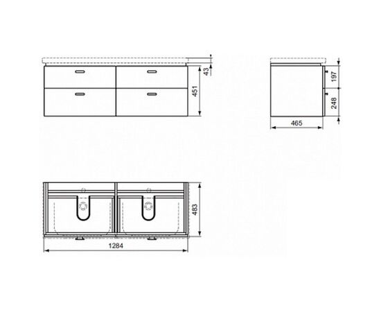 тумба с раковиной ideal standard connect c1845xa 130см в Актобе фото № 2