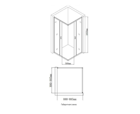 Душевой уголок aquanet 90x90 se-900s в Актобе фото № 6